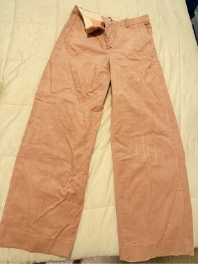 J crew Wide-Leg Corduroy Pants in Dusty Pink size 2